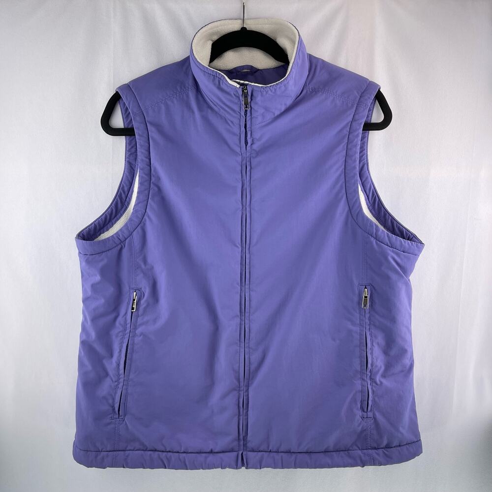 L.L. Bean Fleece Lined Nylon Vest Size L